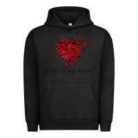 Pigment Black I love you with all my heart Urban Hoodie - Bettercallsaul