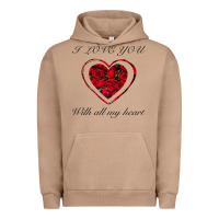 Pigment Burro I love you with all my heart Urban Hoodie - Bettercallsaul