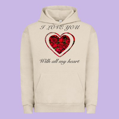 I Love You With All My Heart Urban Hoodie Designed By Bettercallsaul
