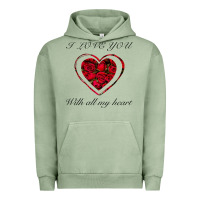 Pigment Oil Green I love you with all my heart Urban Hoodie - Bettercallsaul