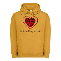 Pigment Peanut Butter I love you with all my heart Urban Hoodie - Bettercallsaul