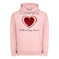 Pigment Salmon I love you with all my heart Urban Hoodie - Bettercallsaul