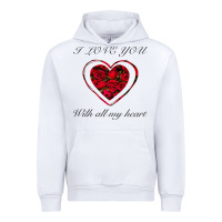 White I love you with all my heart Urban Hoodie - Bettercallsaul