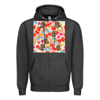 Charcoal Heather back to school seamless pattern 2 (3600x3600) Zipper Hoodie - AdoDesignShop
