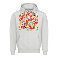 Dove Grey back to school seamless pattern 2 (3600x3600) Zipper Hoodie - AdoDesignShop