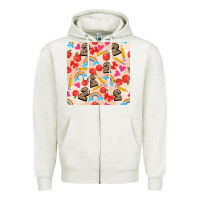 Oatmeal Heather back to school seamless pattern 2 (3600x3600) Zipper Hoodie - AdoDesignShop