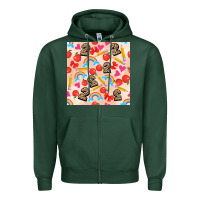 Sports Green back to school seamless pattern 2 (3600x3600) Zipper Hoodie - AdoDesignShop
