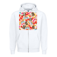 White back to school seamless pattern 2 (3600x3600) Zipper Hoodie - AdoDesignShop
