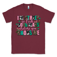 Burgundy floral i am street so look both ways before you cr Classic Tee - AdoDesignShop