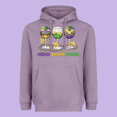 Drink Drank Drunk Heavyweight Hoodie Designed By Maliassmallbusiness