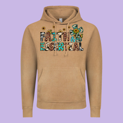 Faith Is Essential Vintage Hoodie Designed By Jahusdesignshop