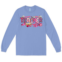 Colony Blue breast cancer teacher Long Sleeve Tee - Artiststas