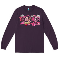 Plum breast cancer teacher Long Sleeve Tee - Artiststas