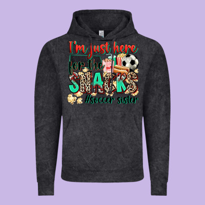 I'm Just Here For The Snacks #soccer Sister Vintage Hoodie Designed By Zillion Design Studio