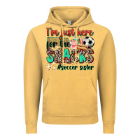Vintage Mustard i'm just here for the snacks #soccer sister Vintage Hoodie - Zillion Design Studio