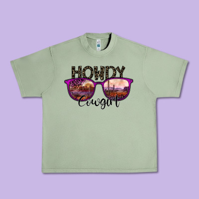 Howdy Cowgirl Urban Heavy Tee Designed By Sublimationcraftshop