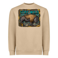 Mushroom stay wild aztec bison Heavyweight Sweatshirt - RanaPortraitStore
