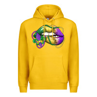 Lemon mardi gras lips Premium Hoodie - LillyAllenDesigns