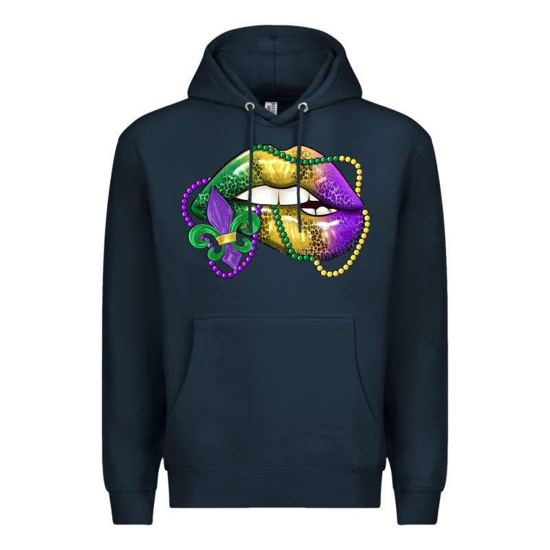 Mardi Gras Lips Premium Hoodie by LillyAllenDesigns | Teevron
