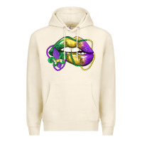 Tofu mardi gras lips Premium Hoodie - LillyAllenDesigns