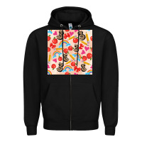 Black back to school seamless pattern 3 (3600x3600) Zipper Hoodie - AdoDesignShop