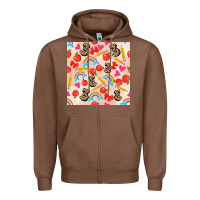 Chestnut back to school seamless pattern 3 (3600x3600) Zipper Hoodie - AdoDesignShop
