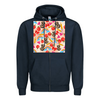Navy back to school seamless pattern 3 (3600x3600) Zipper Hoodie - AdoDesignShop