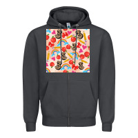 Smoke back to school seamless pattern 3 (3600x3600) Zipper Hoodie - AdoDesignShop