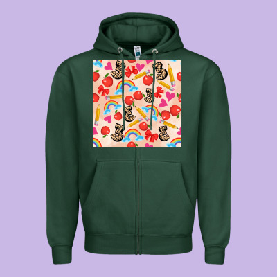 Back To School Seamless Pattern 3 (3600x3600) Zipper Hoodie Designed By Adodesignshop