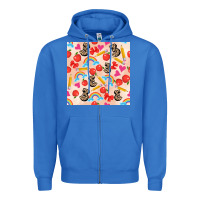 True Royal back to school seamless pattern 3 (3600x3600) Zipper Hoodie - AdoDesignShop