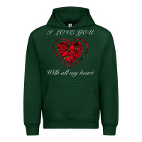 Forest Green I love you with all my heart Urban Hoodie - Bettercallsaul