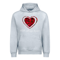 Heather Grey I love you with all my heart Urban Hoodie - Bettercallsaul