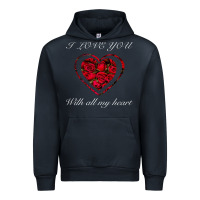 Navy I love you with all my heart Urban Hoodie - Bettercallsaul