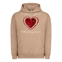 I Love You With All My Heart Urban Hoodie | Teevron