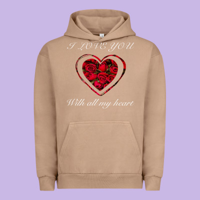 I Love You With All My Heart Urban Hoodie Designed By Bettercallsaul