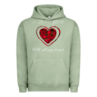 Pigment Oil Green I love you with all my heart Urban Hoodie - Bettercallsaul