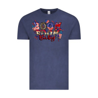 Vintage Denim Boom boom baby 4th of july Vintage Tee - CowGirlArtShop