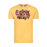 Vintage Mustard Boom boom baby 4th of july Vintage Tee - CowGirlArtShop