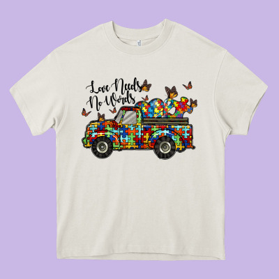 Love Needs No Words Heavy Core Tee Designed By Racoondesign
