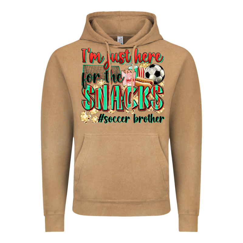 I'm Just Here For The Snacks #soccer  Brother Vintage Hoodie by Zillion Design Studio | Teevron