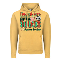 Vintage Mustard i'm just here for the snacks #soccer  brother Vintage Hoodie - Zillion Design Studio
