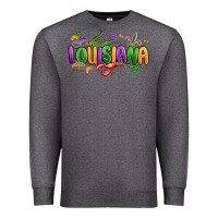 Charcoal Heather mardi gras louisiana Premium Sweatshirt - MaliasSmallBusiness