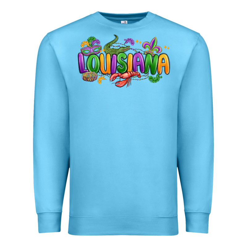 Mardi Gras Louisiana Premium Sweatshirt by MaliasSmallBusiness | Teevron