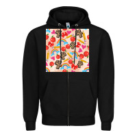 Black back to school seamless pattern 4 (3600x3600) Zipper Hoodie - AdoDesignShop
