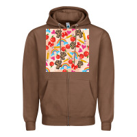 Chestnut back to school seamless pattern 4 (3600x3600) Zipper Hoodie - AdoDesignShop