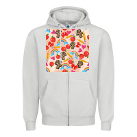 Dove Grey back to school seamless pattern 4 (3600x3600) Zipper Hoodie - AdoDesignShop