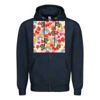 Navy back to school seamless pattern 4 (3600x3600) Zipper Hoodie - AdoDesignShop
