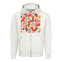 Oatmeal Heather back to school seamless pattern 4 (3600x3600) Zipper Hoodie - AdoDesignShop