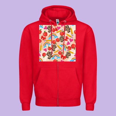 Back To School Seamless Pattern 4 (3600x3600) Zipper Hoodie Designed By Adodesignshop