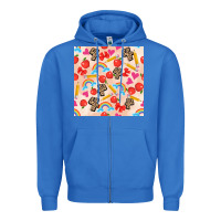 True Royal back to school seamless pattern 4 (3600x3600) Zipper Hoodie - AdoDesignShop